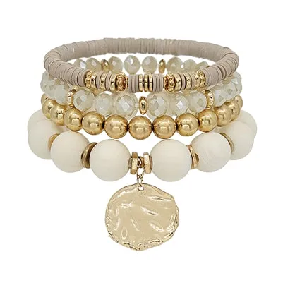 Gold Charm Stretch Bracelets