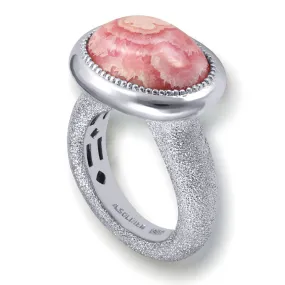 Gold Cocktail Ring with Rhodochrosite