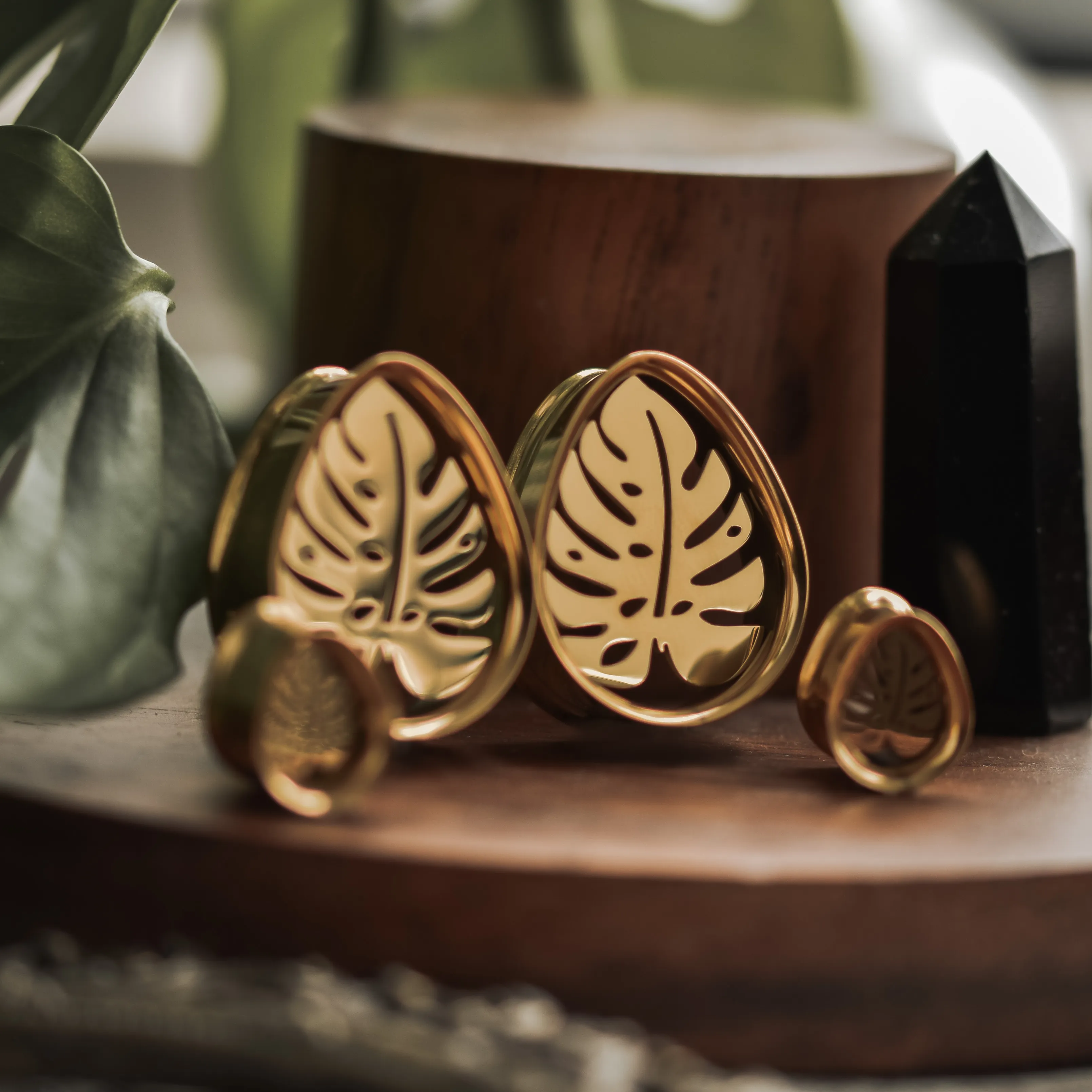 Golden Monstera Teardrop Tunnels