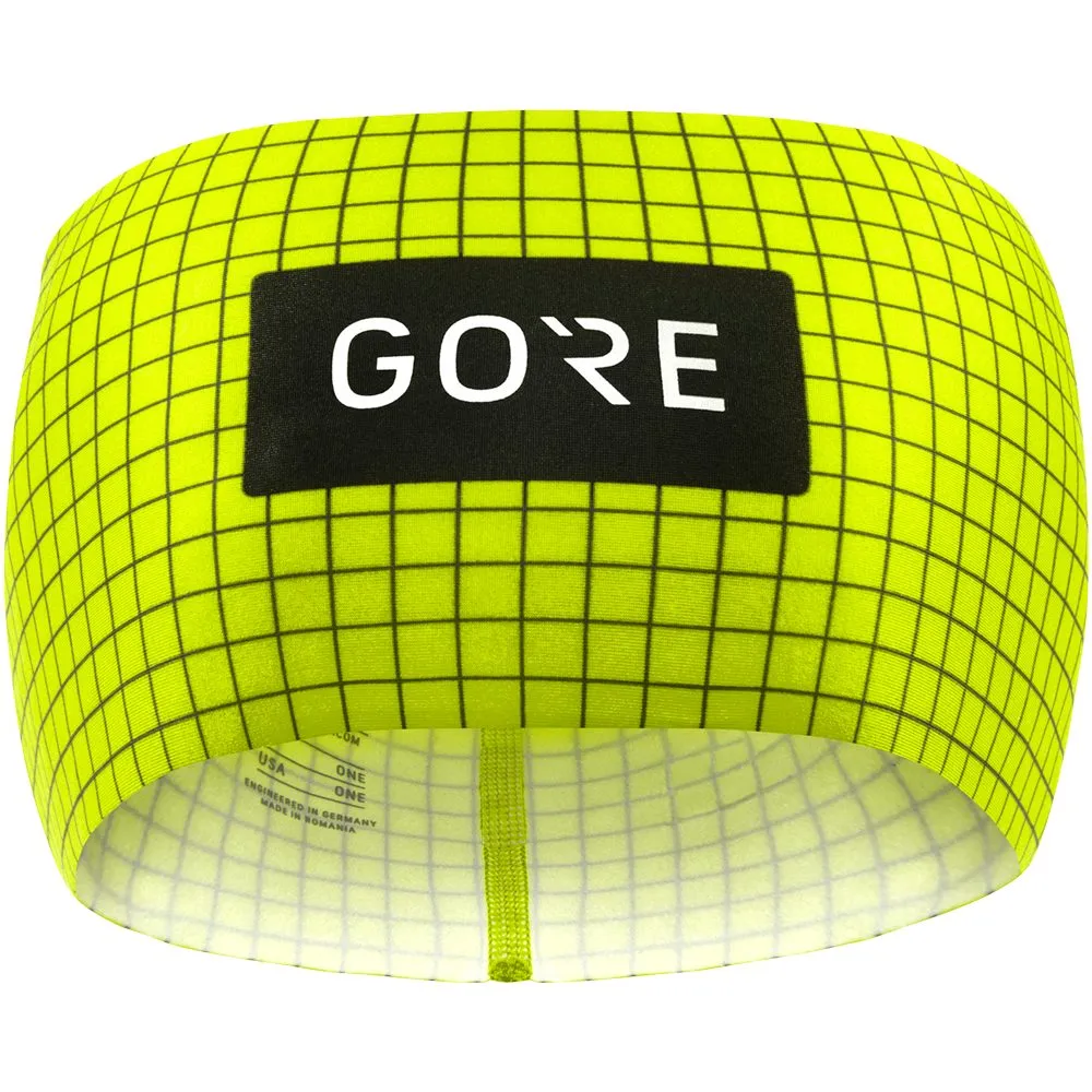 GOREWEAR - Grid Headband neon yellow black