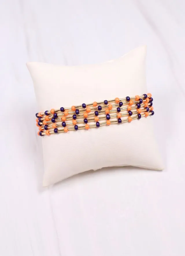 Hardy Bracelet Set NAVY ORANGE