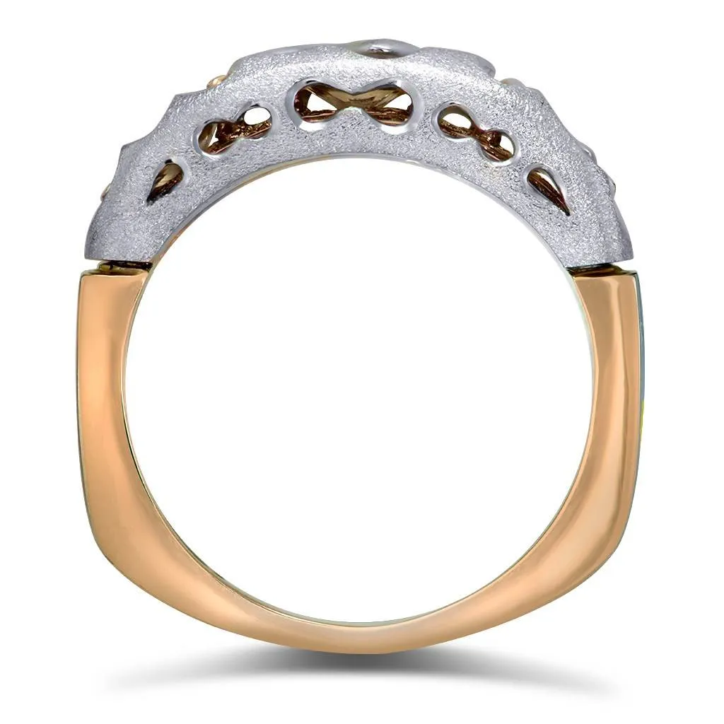 Hidden Realms Champagne Diamond Wedding Band