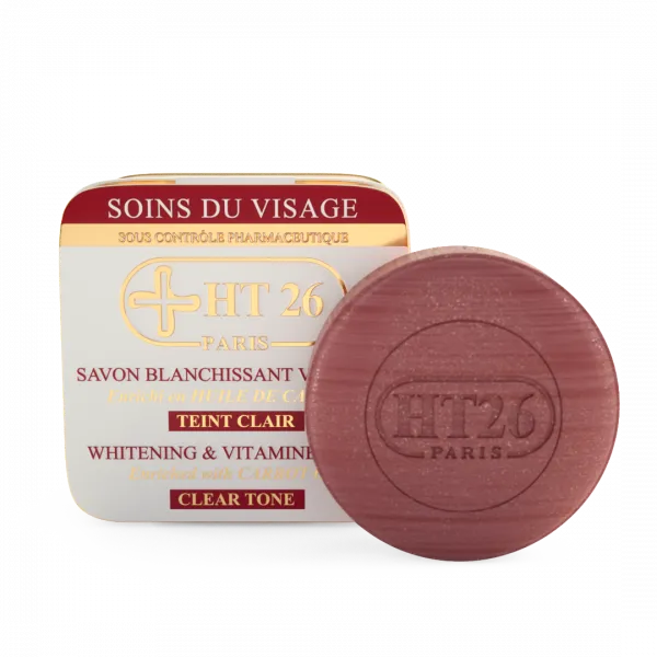 HT26 PARIS Savon Eclaircissant Carotte  - Donne un teint plus clair- Pain de 150 gr