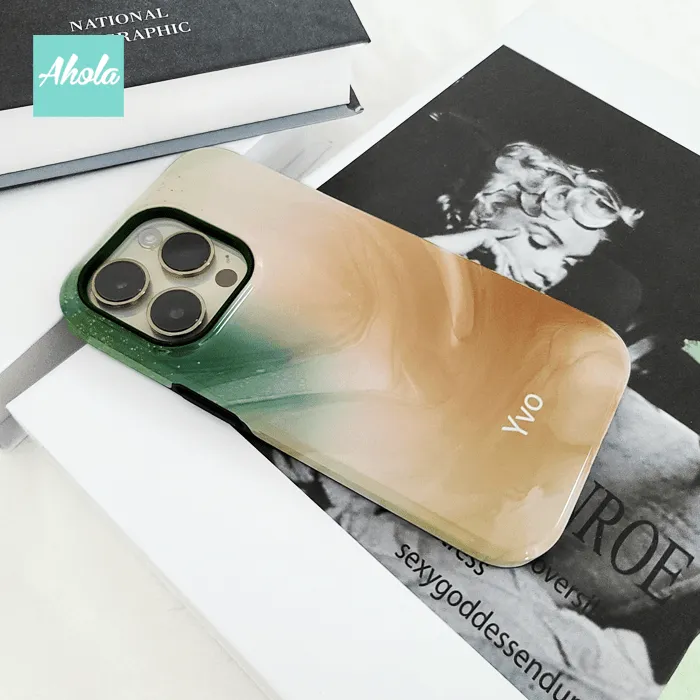 【Inkusumi】Glossy Abstract Ink Print Phone Case 亮面名字電話殼