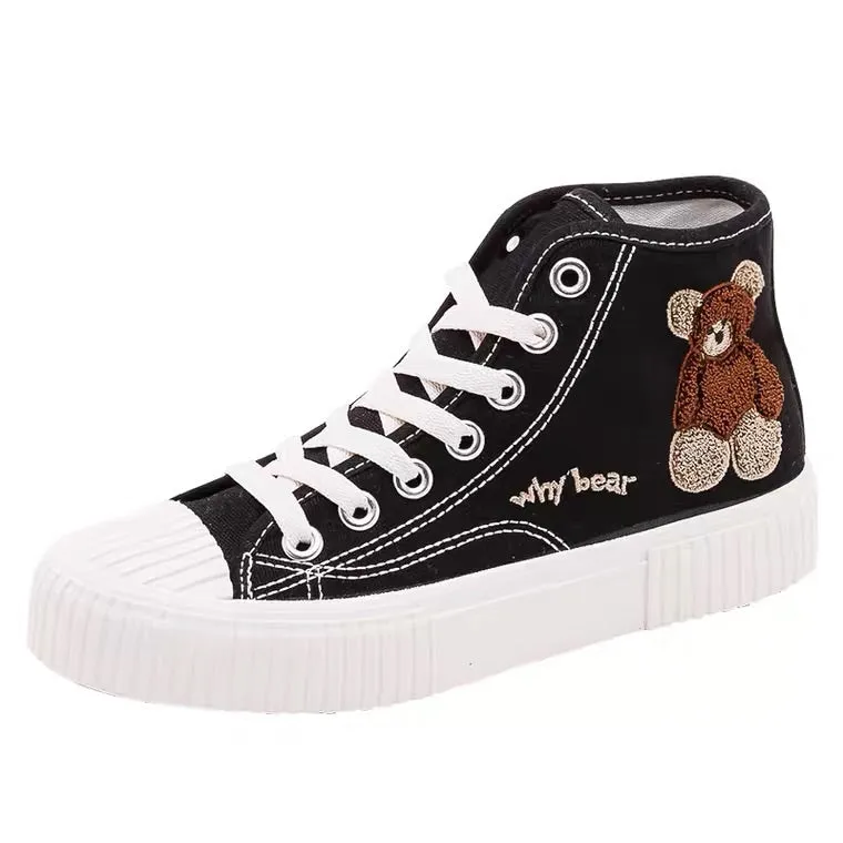 INS ULZZANG CUTE BEAR CANVAS SHOES BY92999