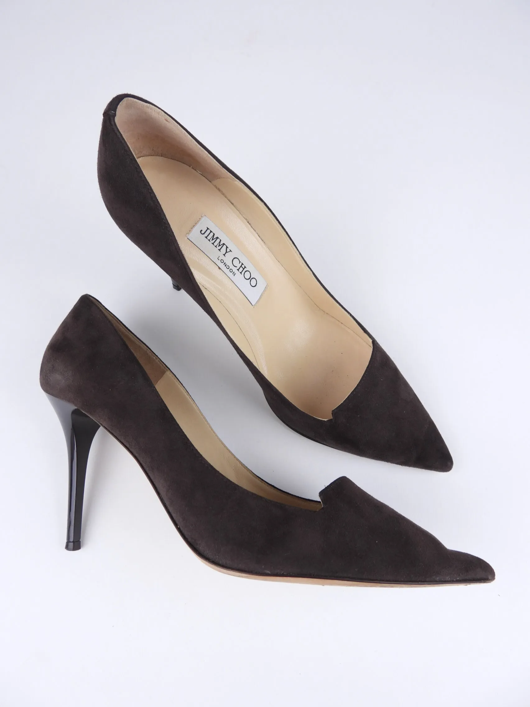 Jimmy Choo Brown Suede Alia Pump Heels - 38