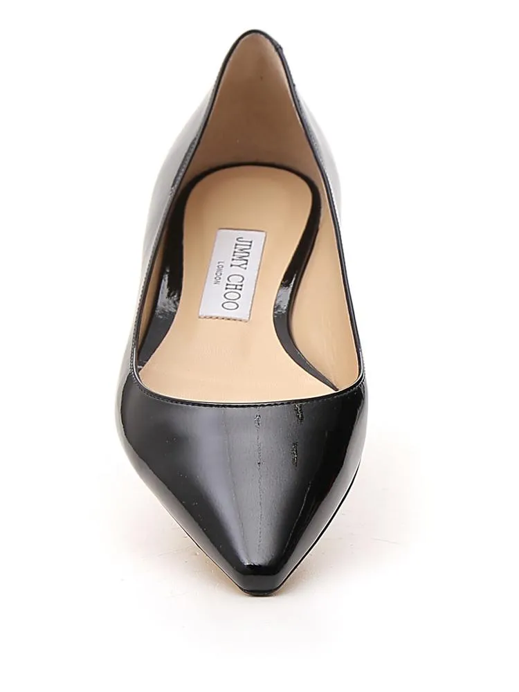 Jimmy Choo Romy Pointed Toe Flat Shoes