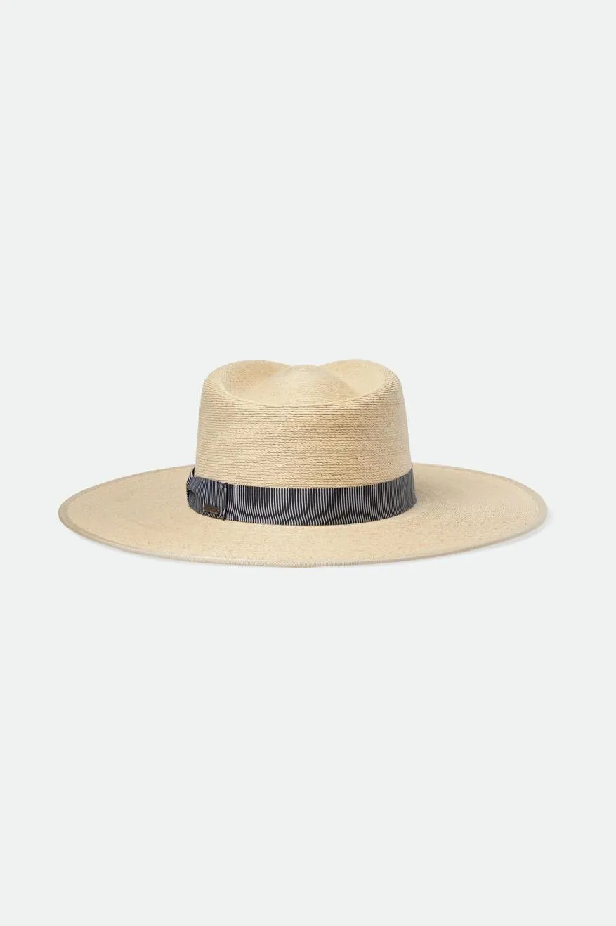 Jo Straw Rancher Hat - Natural/Black/White