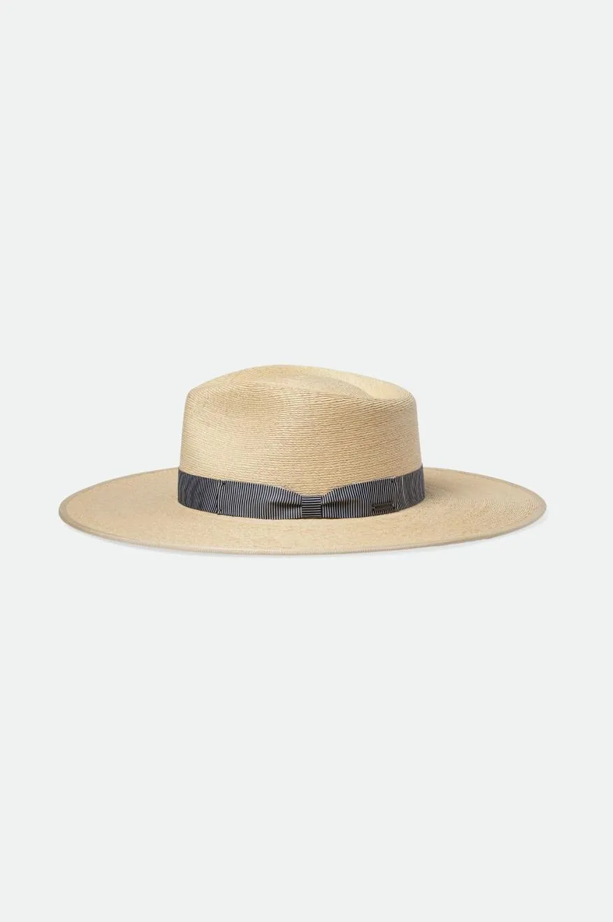 Jo Straw Rancher Hat - Natural/Black/White