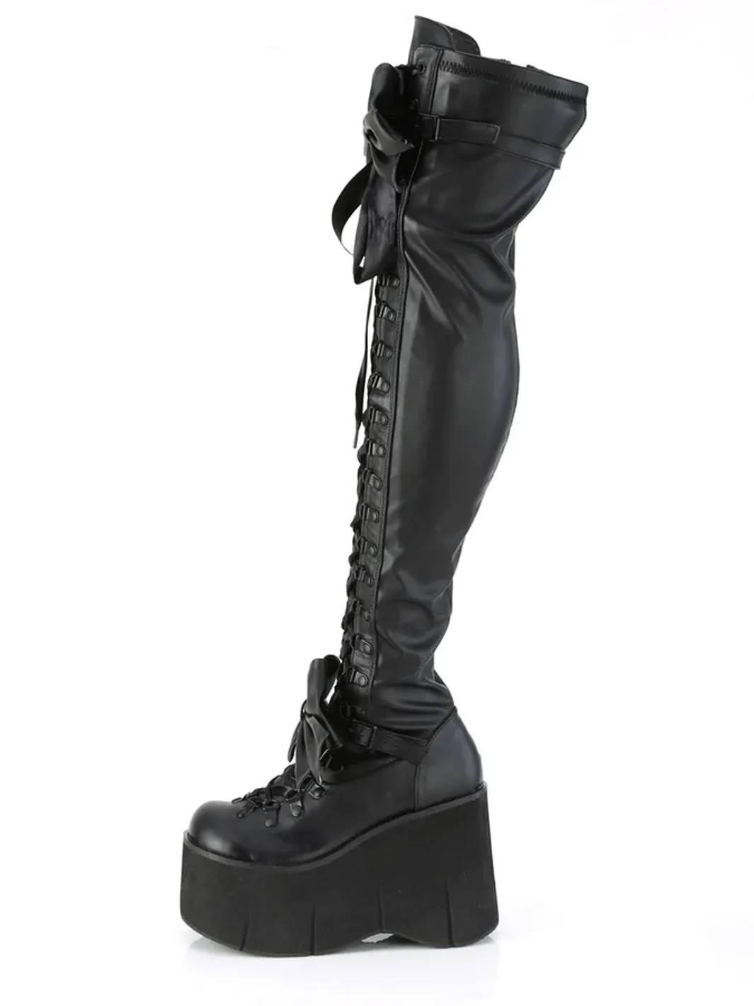 KERA 303 - BLACK STRETCH VEGAN LEATHER - SIZE 9