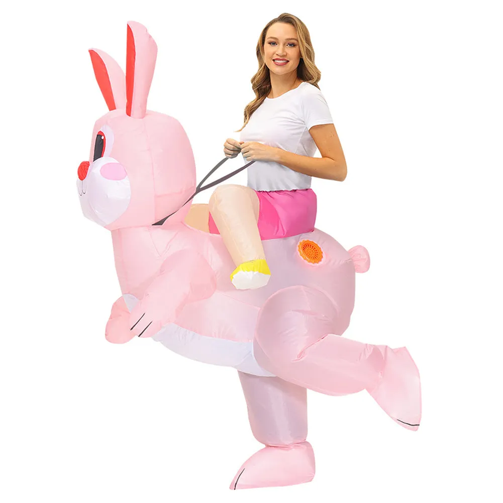 Kids Inflatable Rabbit Costumes Cosplay Party Costume Monster Mascot Halloween Carnival Suit for Children