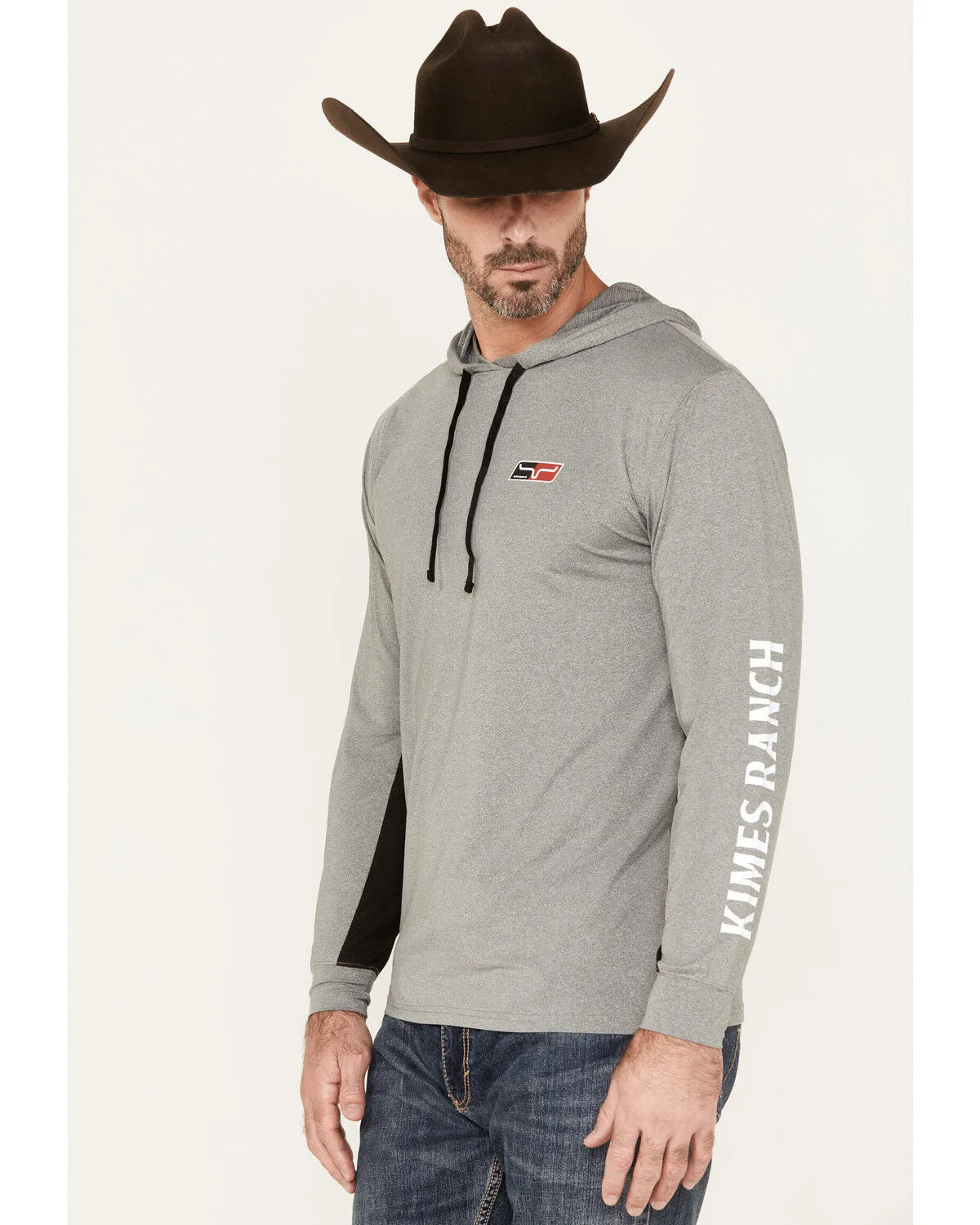 Kimes Ranch Men's Ninja Hood Tech Logo Long Sleeve T-Shirt