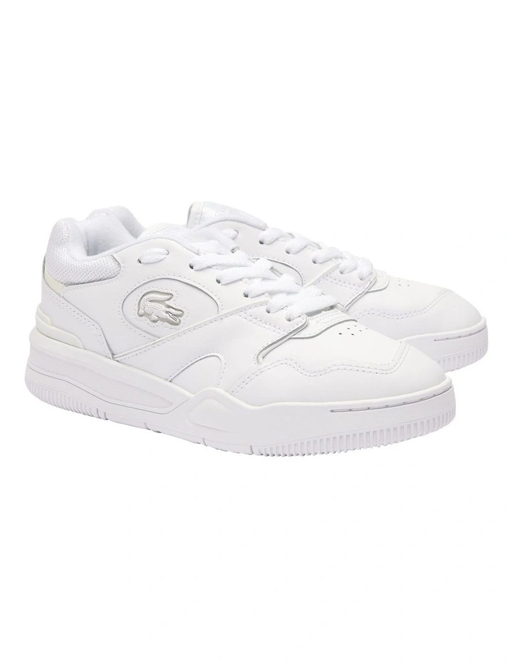 Lineshot Signature Heel Leather Sneaker in White