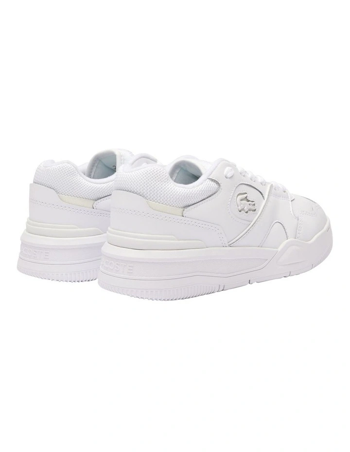 Lineshot Signature Heel Leather Sneaker in White