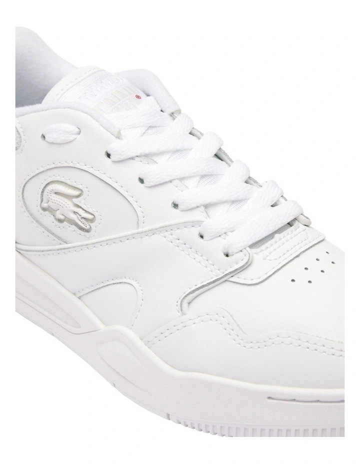 Lineshot Signature Heel Leather Sneaker in White