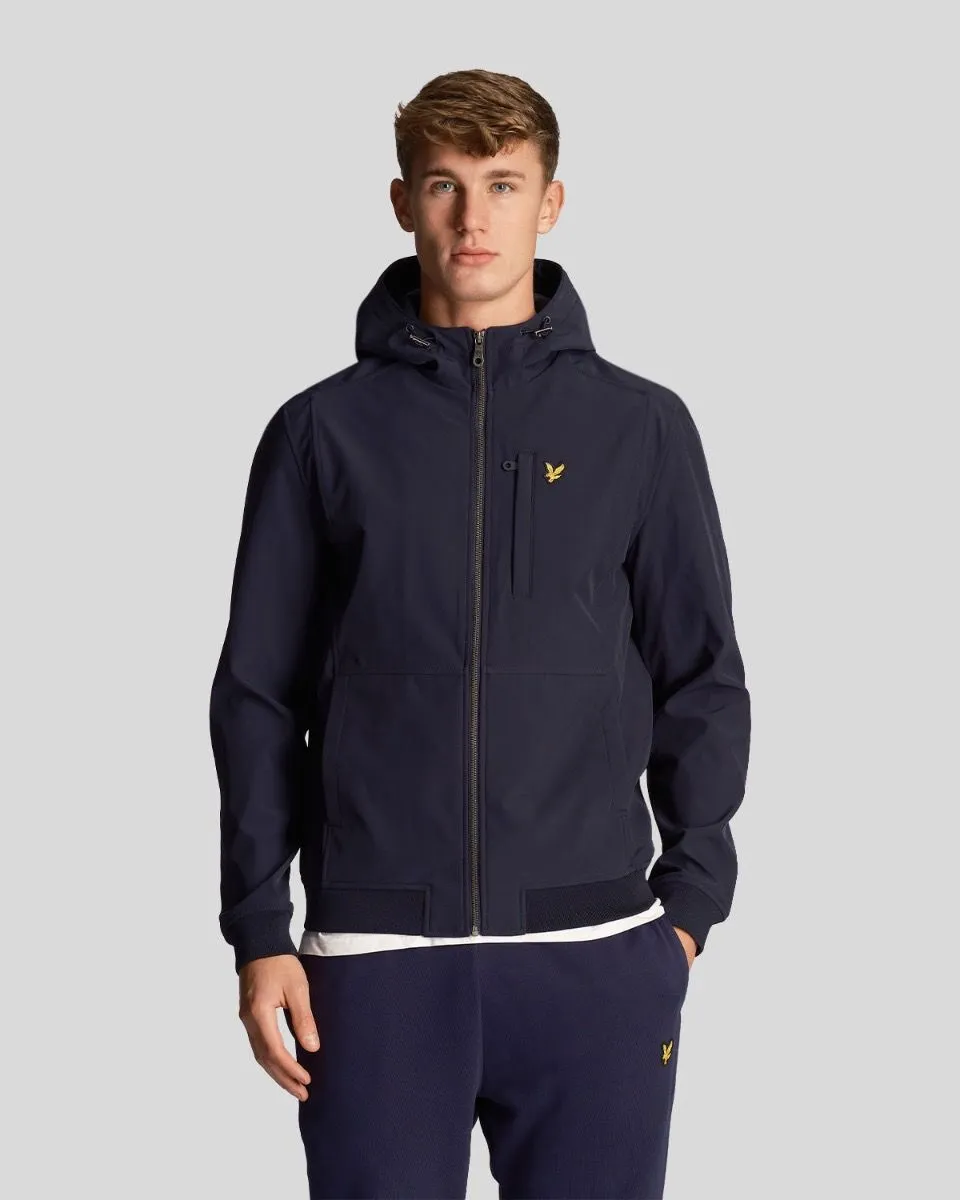 Lyle & Scott Hooded Lightweight Softshell Jacket Dark Navy