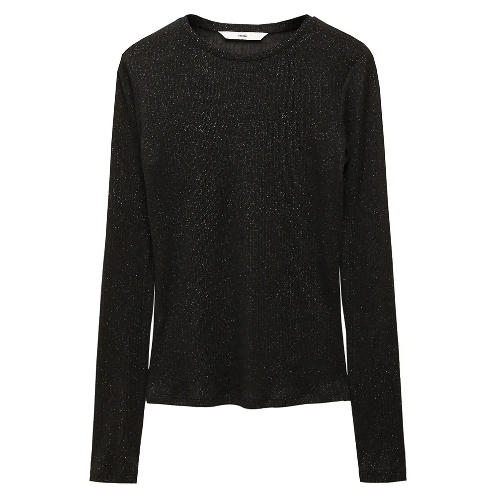 Mango Sparkle-Knit Sweater