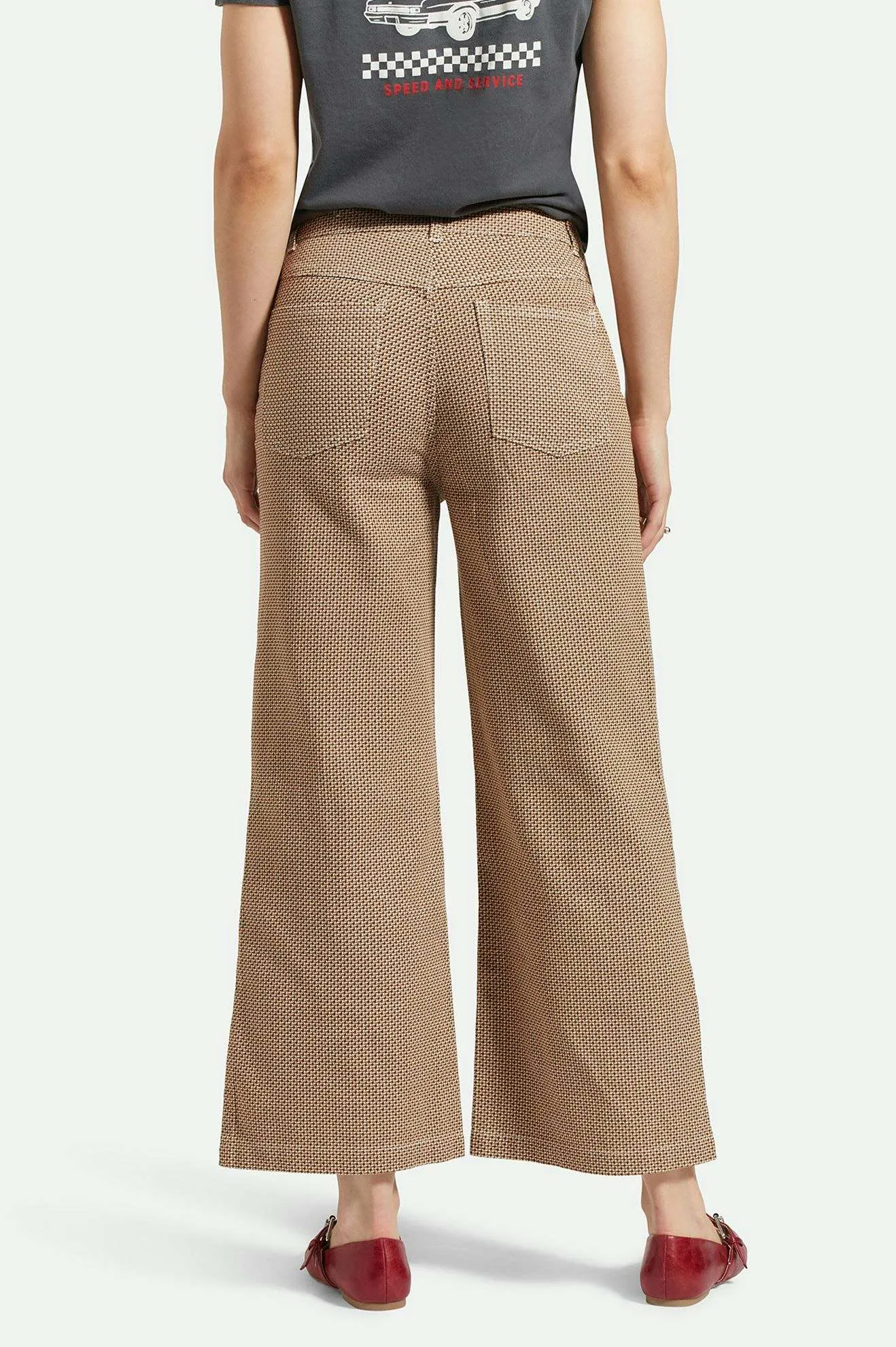 Margo Cropped 5-Pocket Pant - Whitecap/Pine Houndstooth