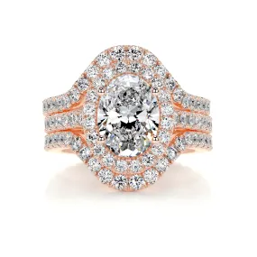 Maria Diamond Bridal Set - 14K Rose Gold