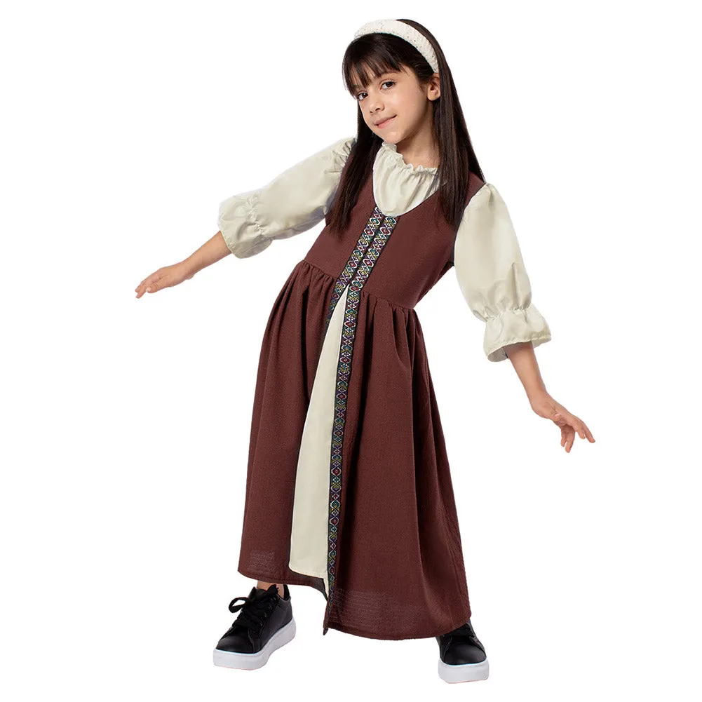 Medieval Retro  Party Palace Costume Stage Performance Costume Children‘s Performance Halloween Carnival Suit