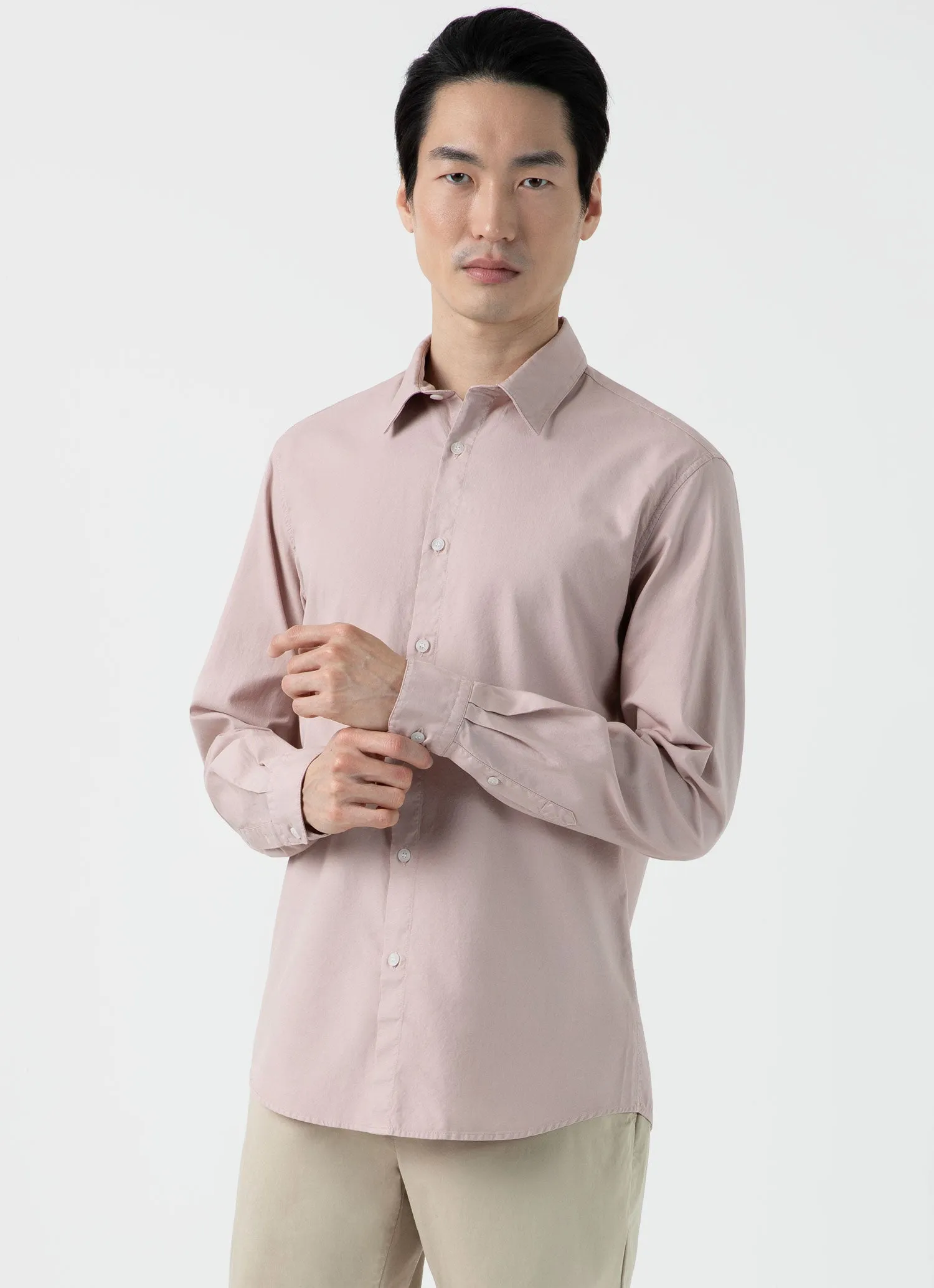 Men's Oxford Shirt in Pale Pink