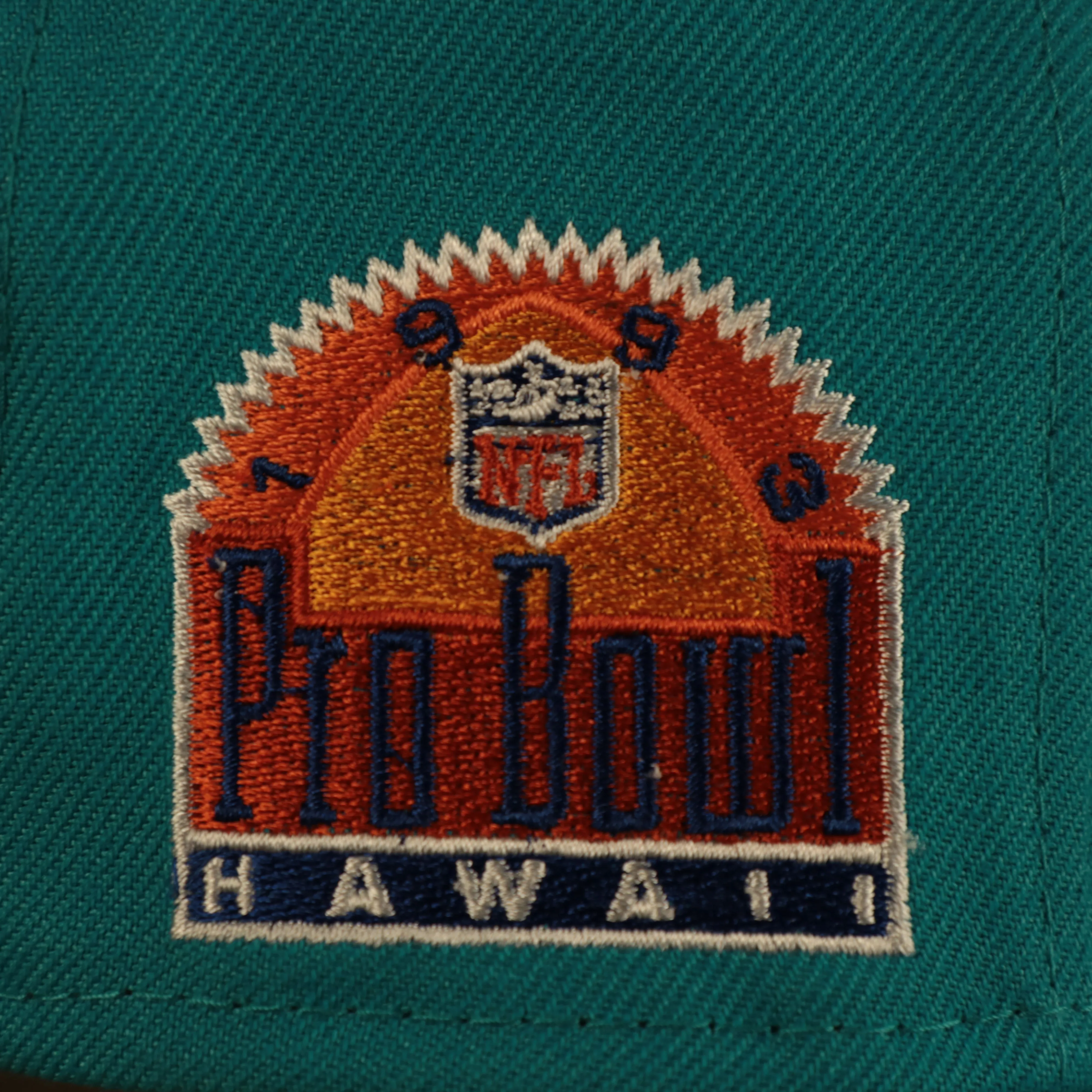 Miami Dolphins Patch Up 1993 Pro Bowl Side Patch Gray Bottom 9Fifty Teal Snapback Hat