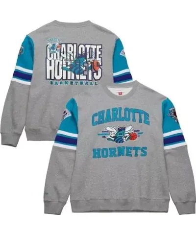 Mitchell & Ness Men's NBA Charlotte Hornets Hardwood Classics All Over 4.0 Pullover Sweatshirt