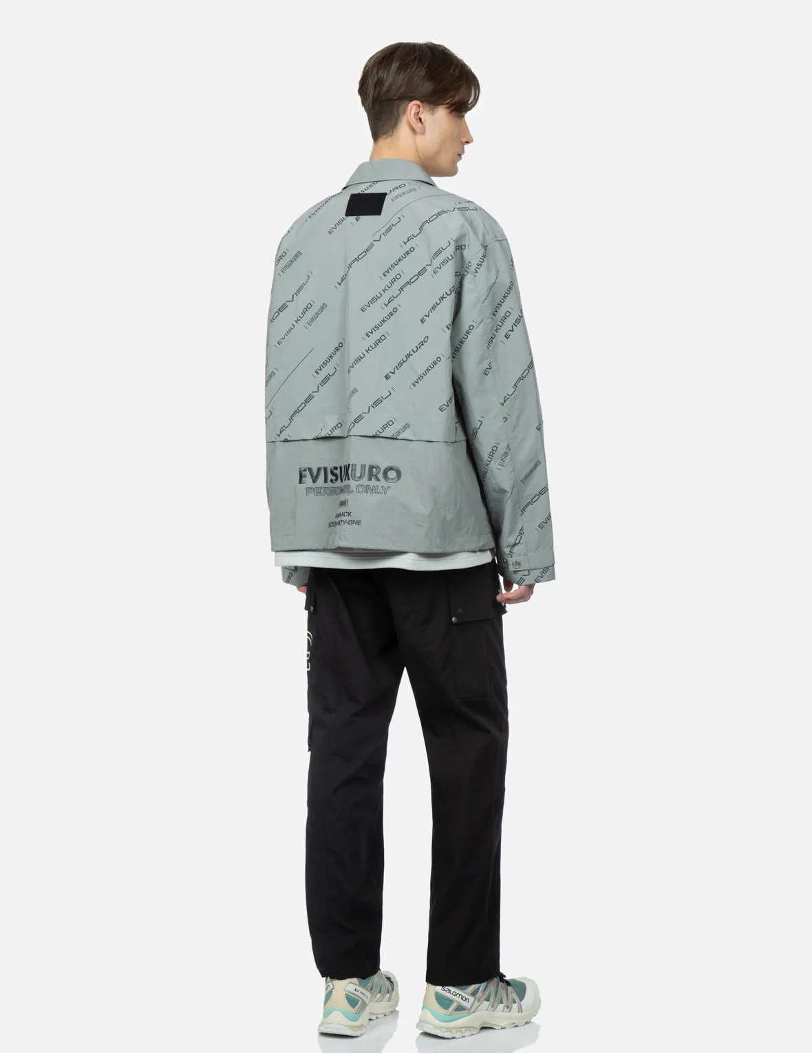 Monogram Logo Print Utility Jacket