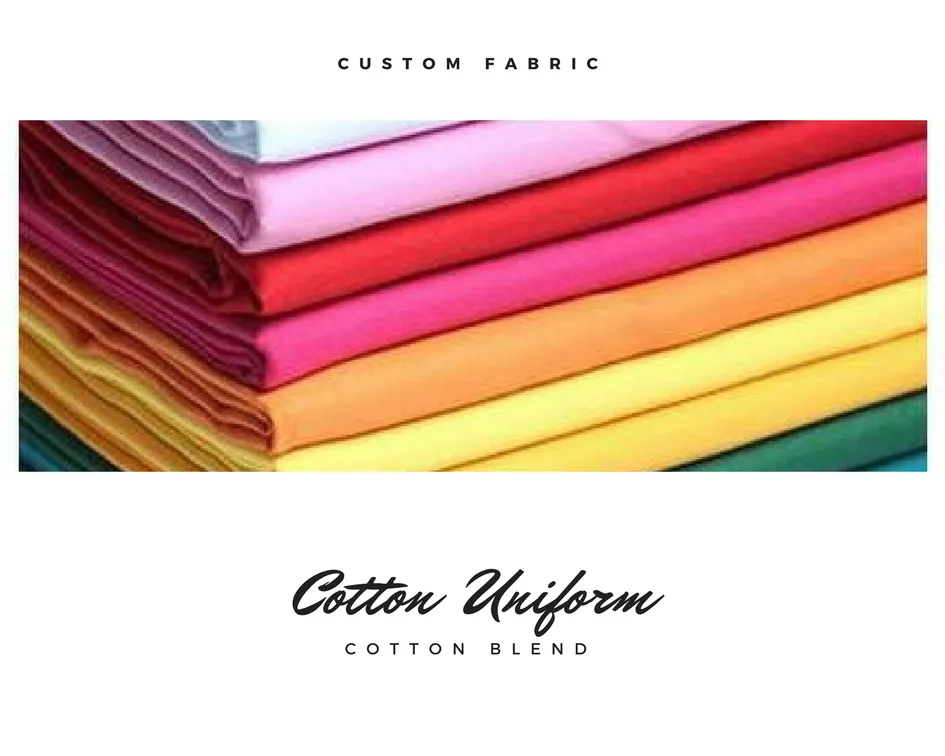 Multicolor Cotton Uniform Fabric