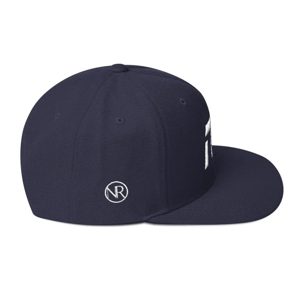 Nevada - Flat Brim Hat - White Embroidery - NV - Many Hat Color Options Available