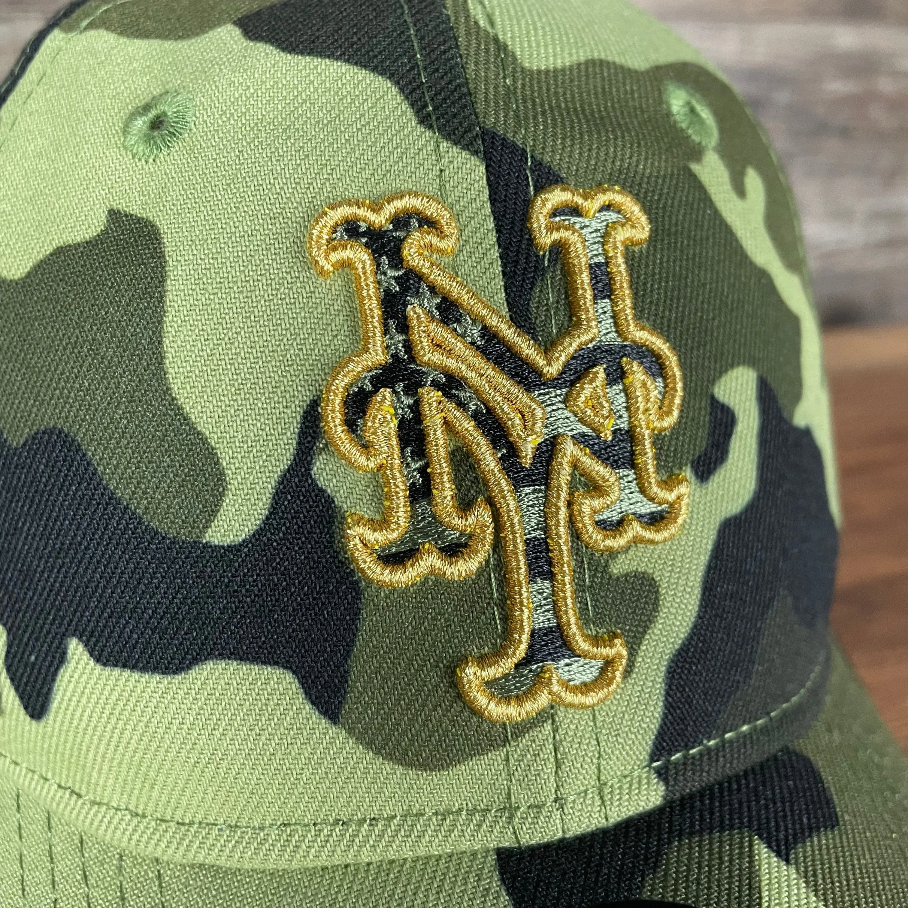 New York Mets 2022 Armed Forces Day / Memorial Day Side Patch 9Twenty Dad Hat | Camo