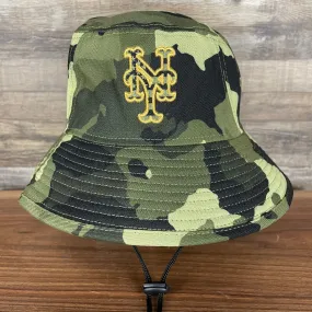 New York Mets 2022 Armed Forces Day / Memorial Day Side Patch Boonie Bucket Hat | Camo