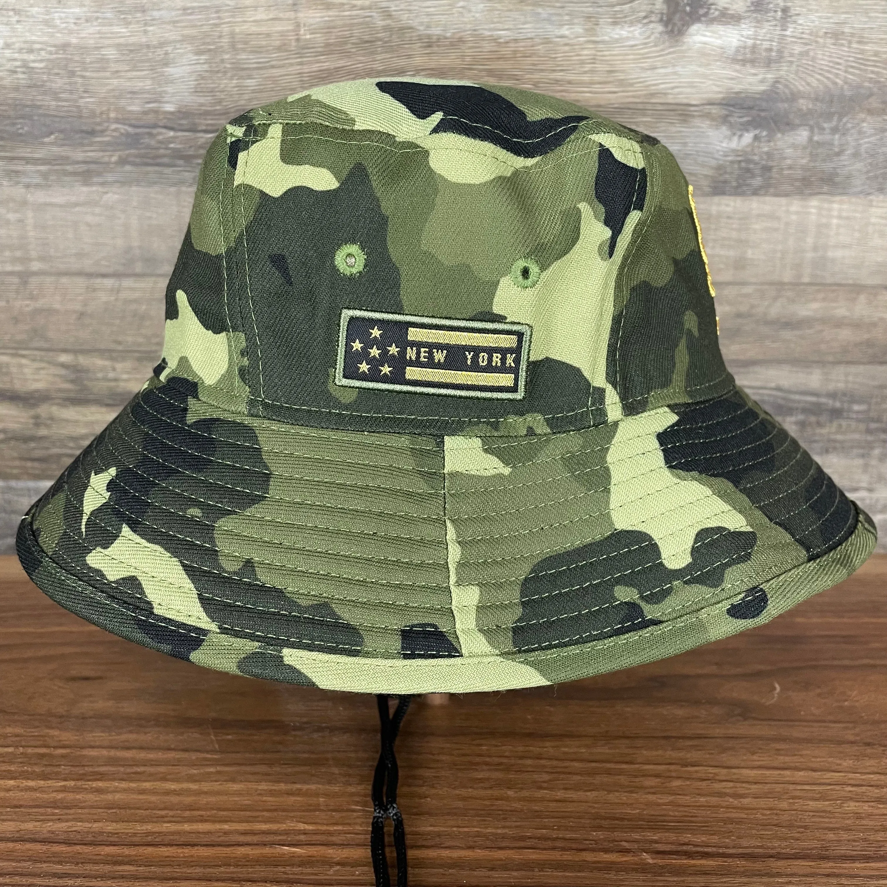 New York Mets 2022 Armed Forces Day / Memorial Day Side Patch Boonie Bucket Hat | Camo