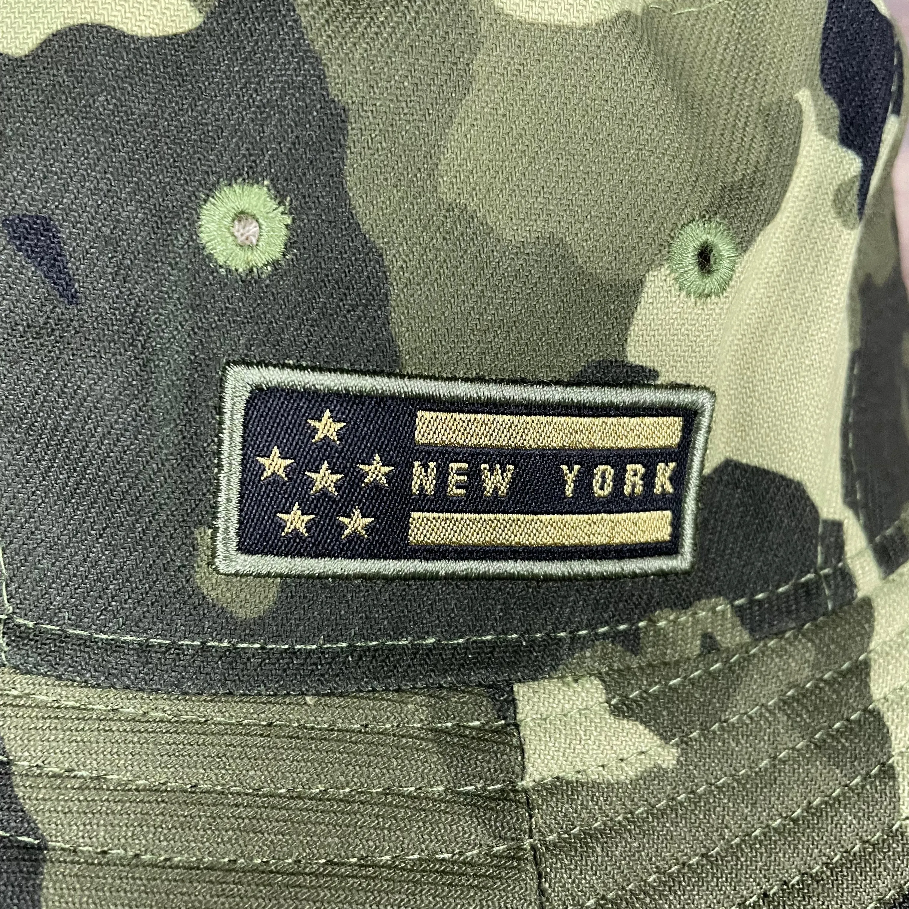 New York Mets 2022 Armed Forces Day / Memorial Day Side Patch Boonie Bucket Hat | Camo