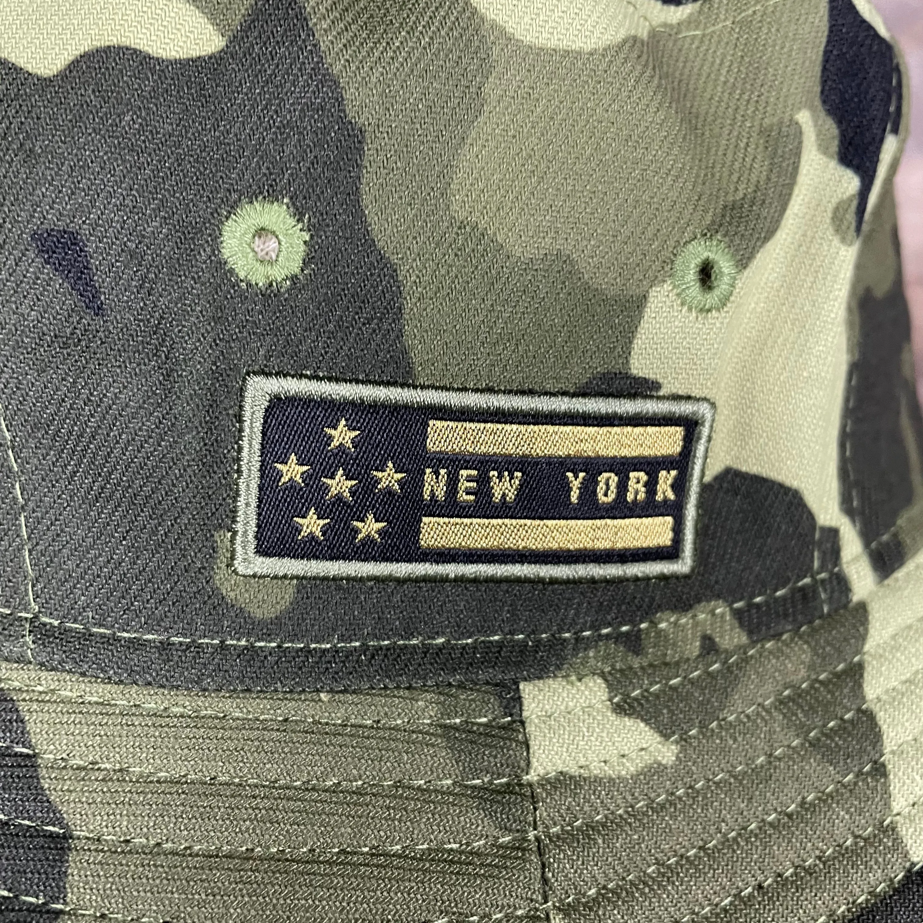 New York Mets 2022 Armed Forces Day / Memorial Day Side Patch Boonie Bucket Hat | Camo