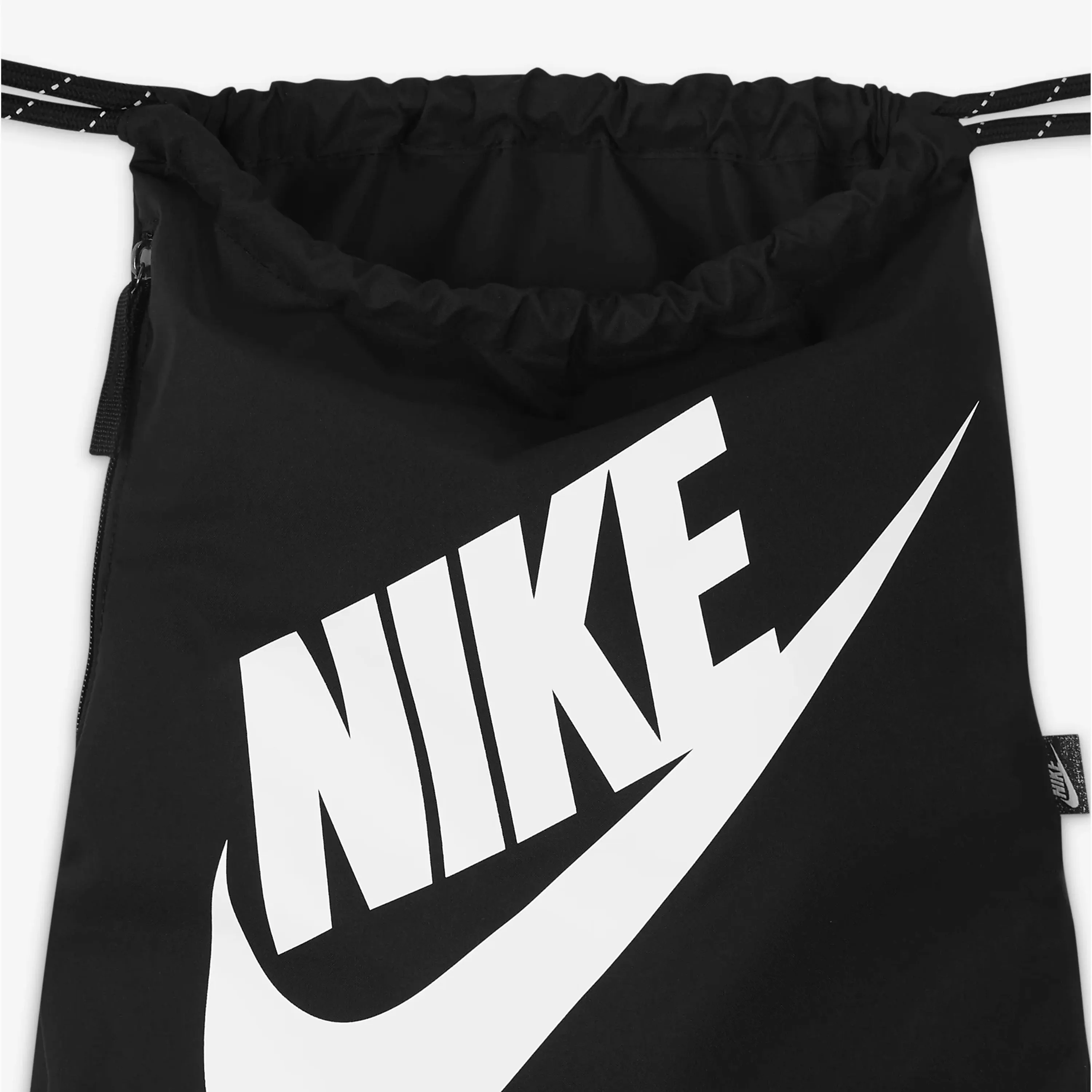 NIKE HERITAGE DRAWSTRING BAG BLACK & WHITE - DC4245