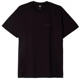 Obey Vanishing Point Tee In Faded Black