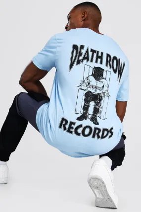 Oversized Death Row Front & Back Print Tee | boohooMAN UK