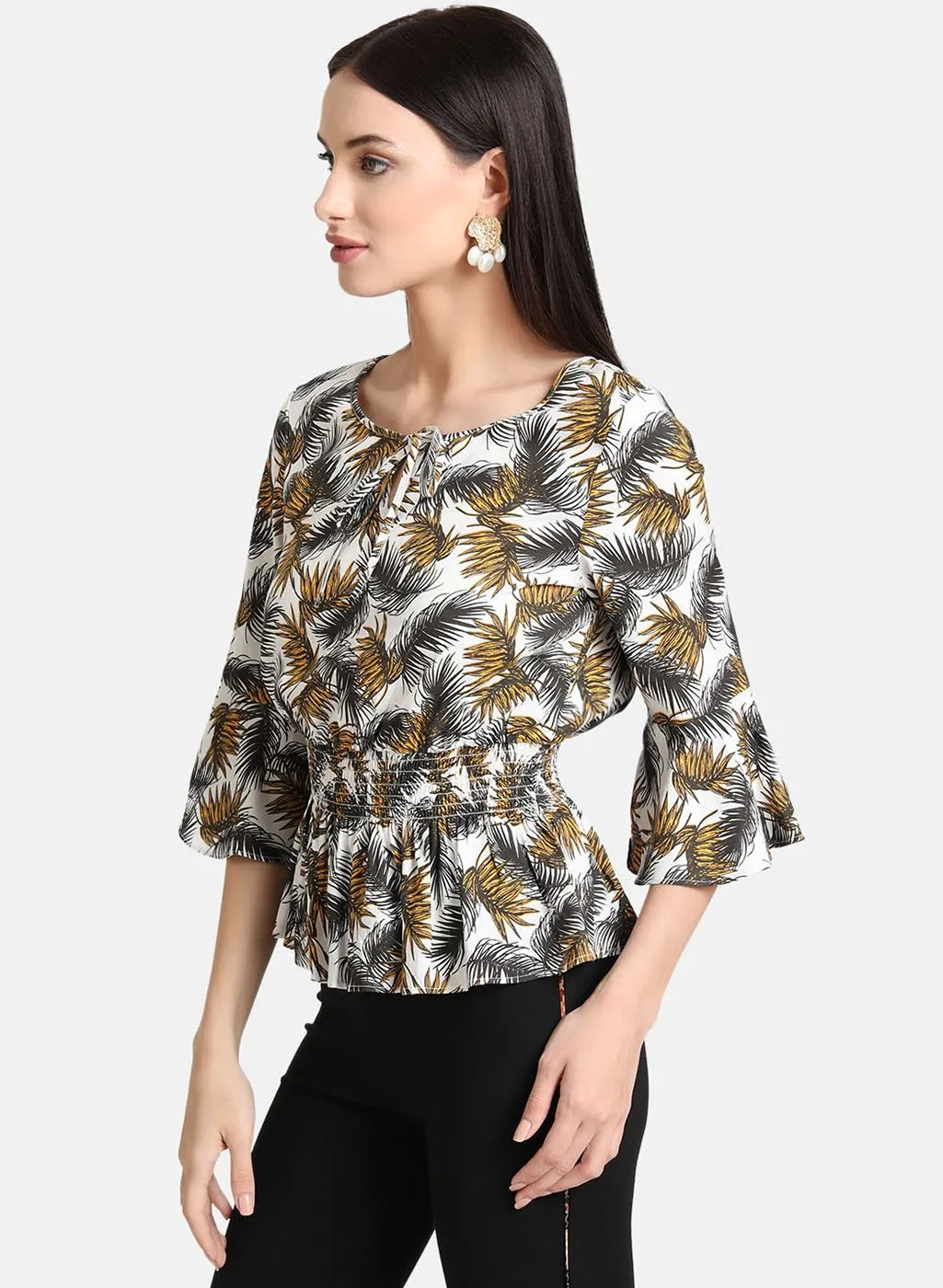 Palm Print Top