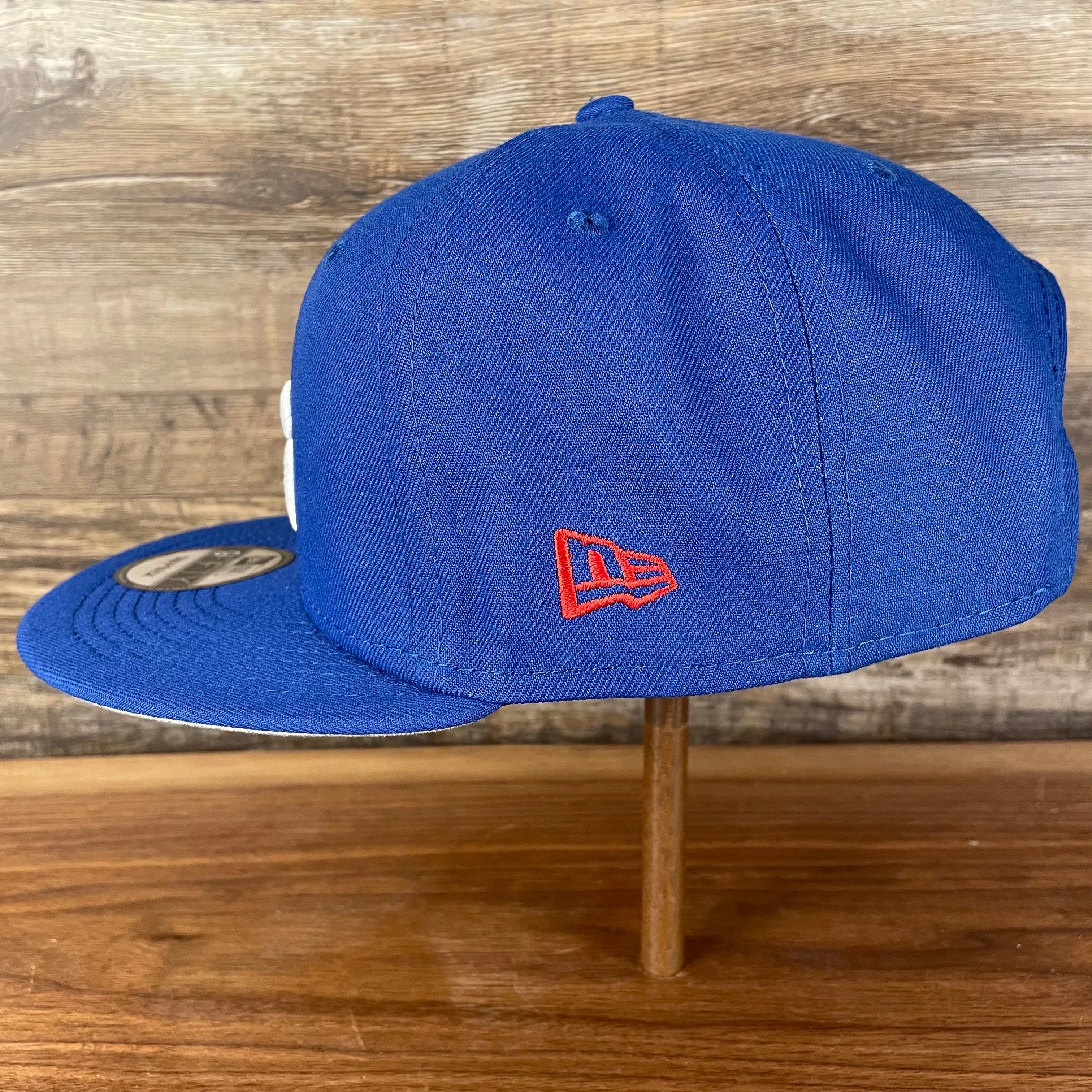 Philadelphia 76ers NBA 75th Anniversary Side Patch Gray Bottom Royal 9Fifty Snapback Hat | Back Half