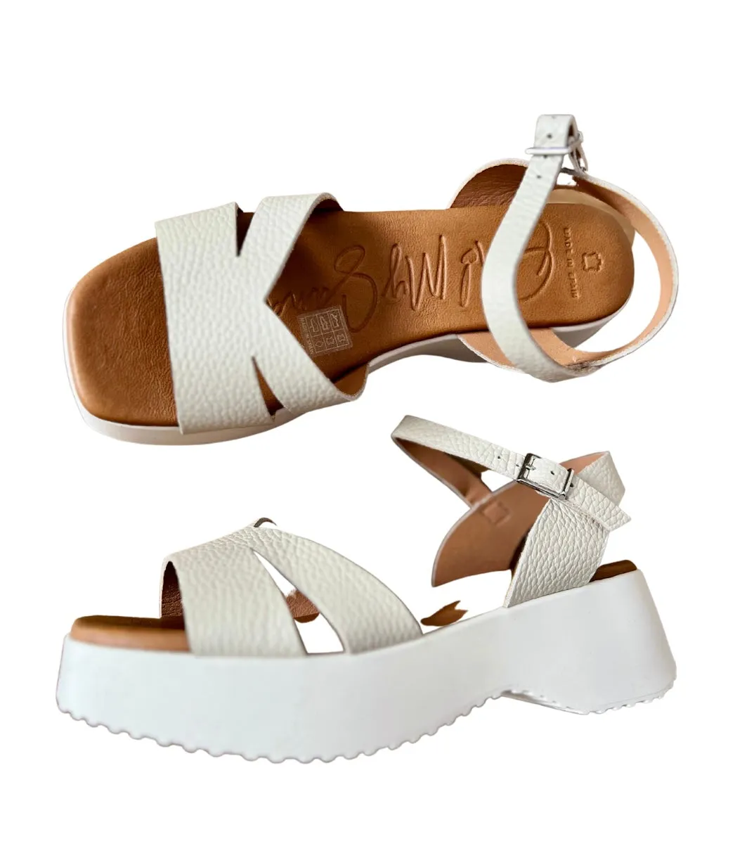 Platform Sandals, Weis