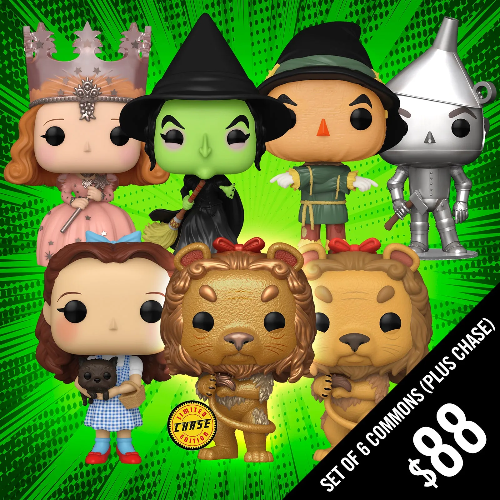 Pre-Order: Funko Pop! The Wizard of Oz: Set of 6 Commons (PLUS CHASE)