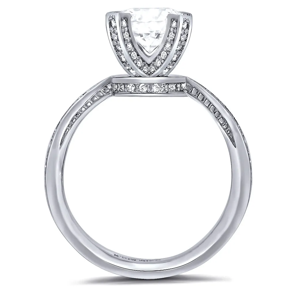 Princess Diamond Crown Engagement Ring