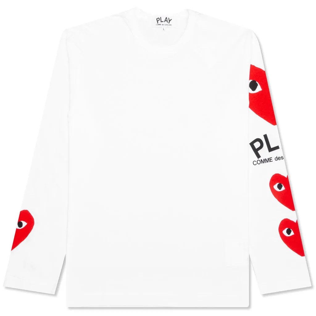 Printed Sleeve L/S - White