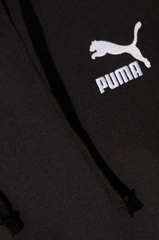 Puma cotton sweatshirt BETTER CLASSIC women's black color hooded 624229