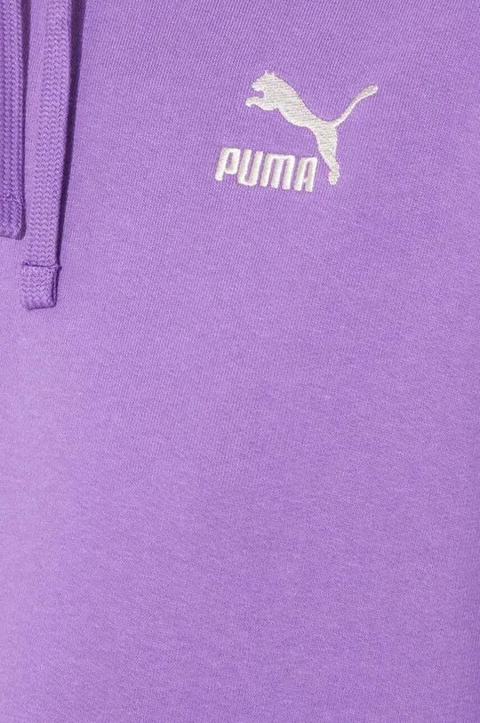 Puma cotton sweatshirt BETTER CLASSIC women's violet color hooded 624227