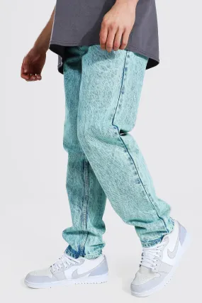 Relaxed Fit Rigid Acid Wash Jeans | boohooMAN UK