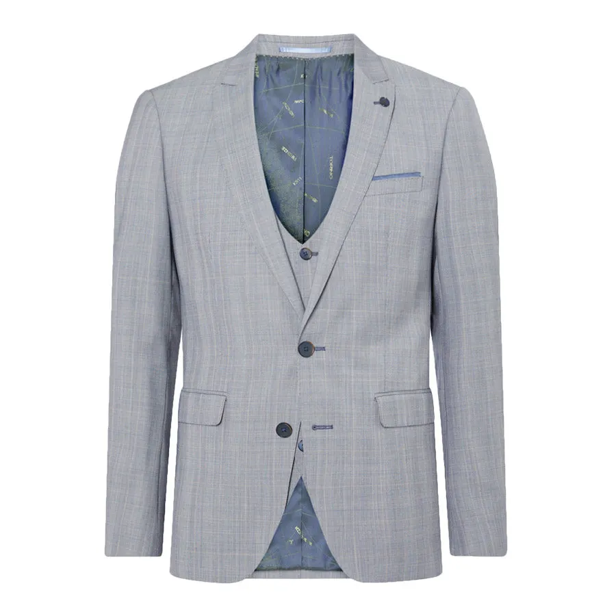 Remus - Lanito 3 Piece X-Slim Suit in Sky Blue