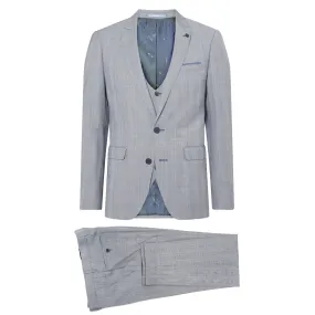 Remus - Lanito 3 Piece X-Slim Suit in Sky Blue