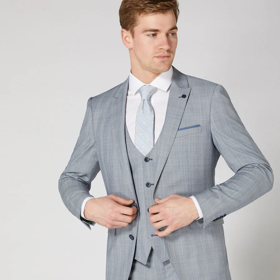 Remus - Lanito 3 Piece X-Slim Suit in Sky Blue